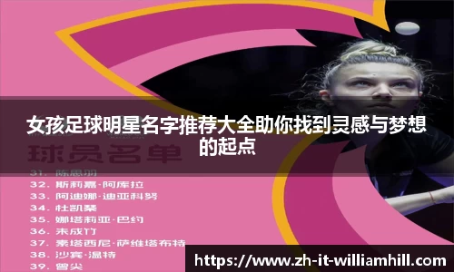 女孩足球明星名字推荐大全助你找到灵感与梦想的起点